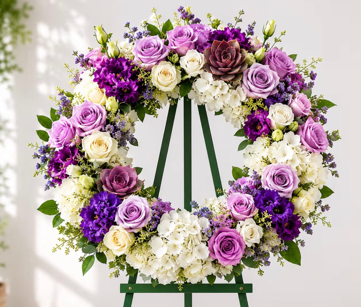 Violet Remembrance - Standing wreath