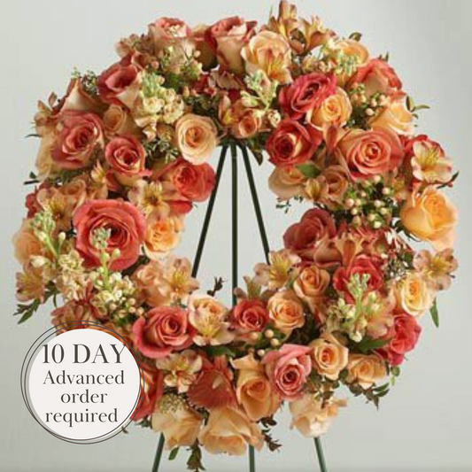 Perfectly Peach - Standing Wreath