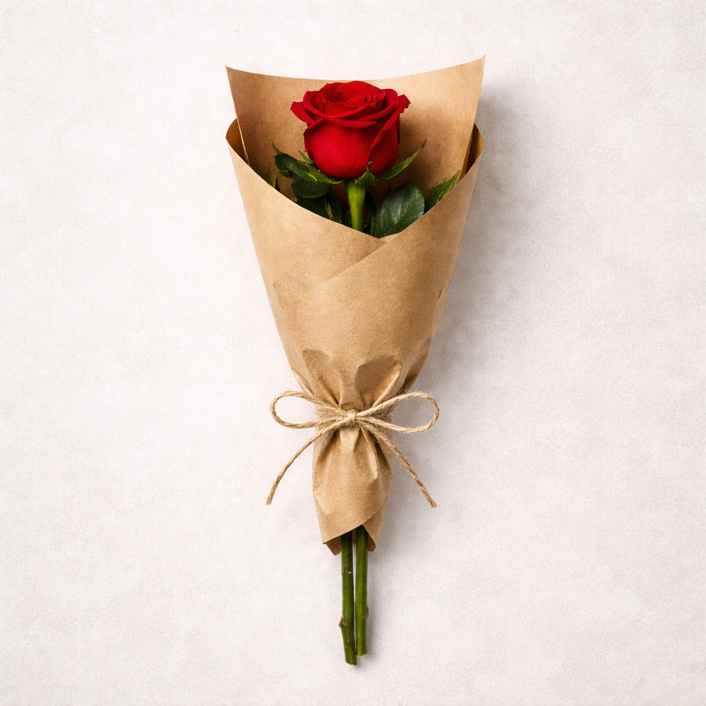 Rose Wrapped/Bud Vase