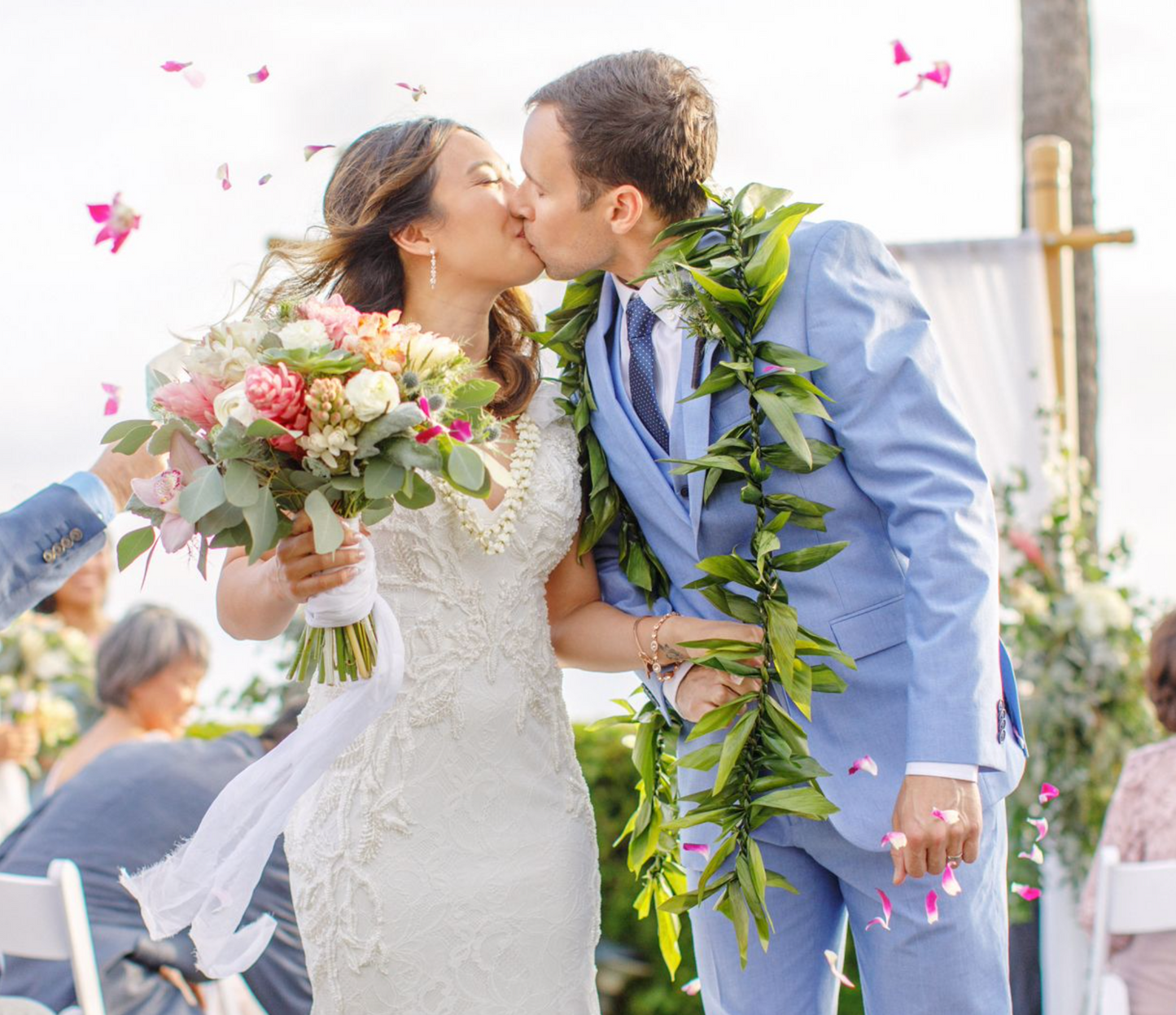 Maile Style Ti Leaf Lei - Fernhouse Flowers Maui