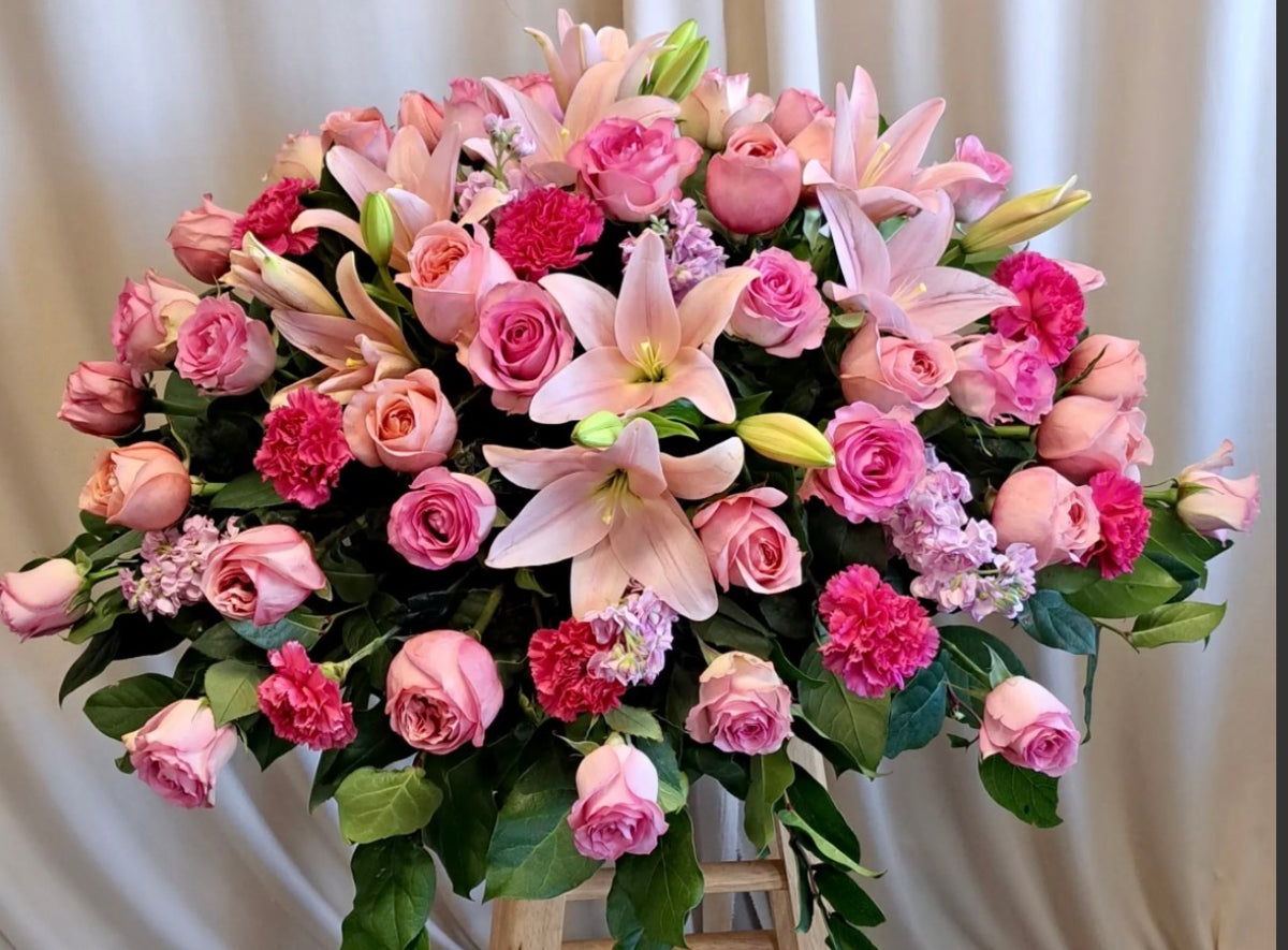 Pretty in Pink - Casket Spray