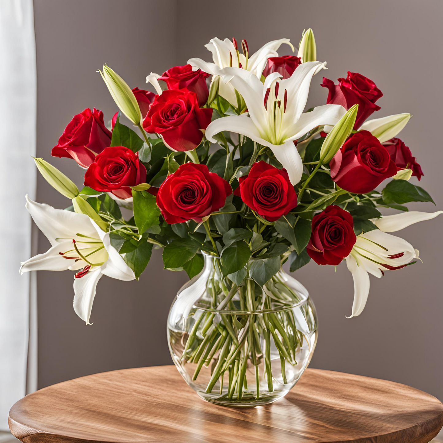 One Dozen Rose Arrangement Valentines