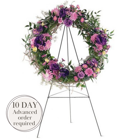 Violet Remembrance - Standing wreath
