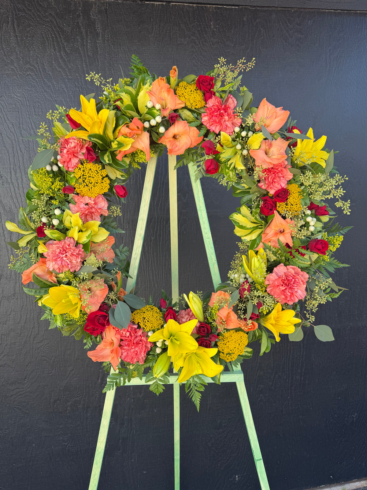 Perfectly Peach - Standing Wreath
