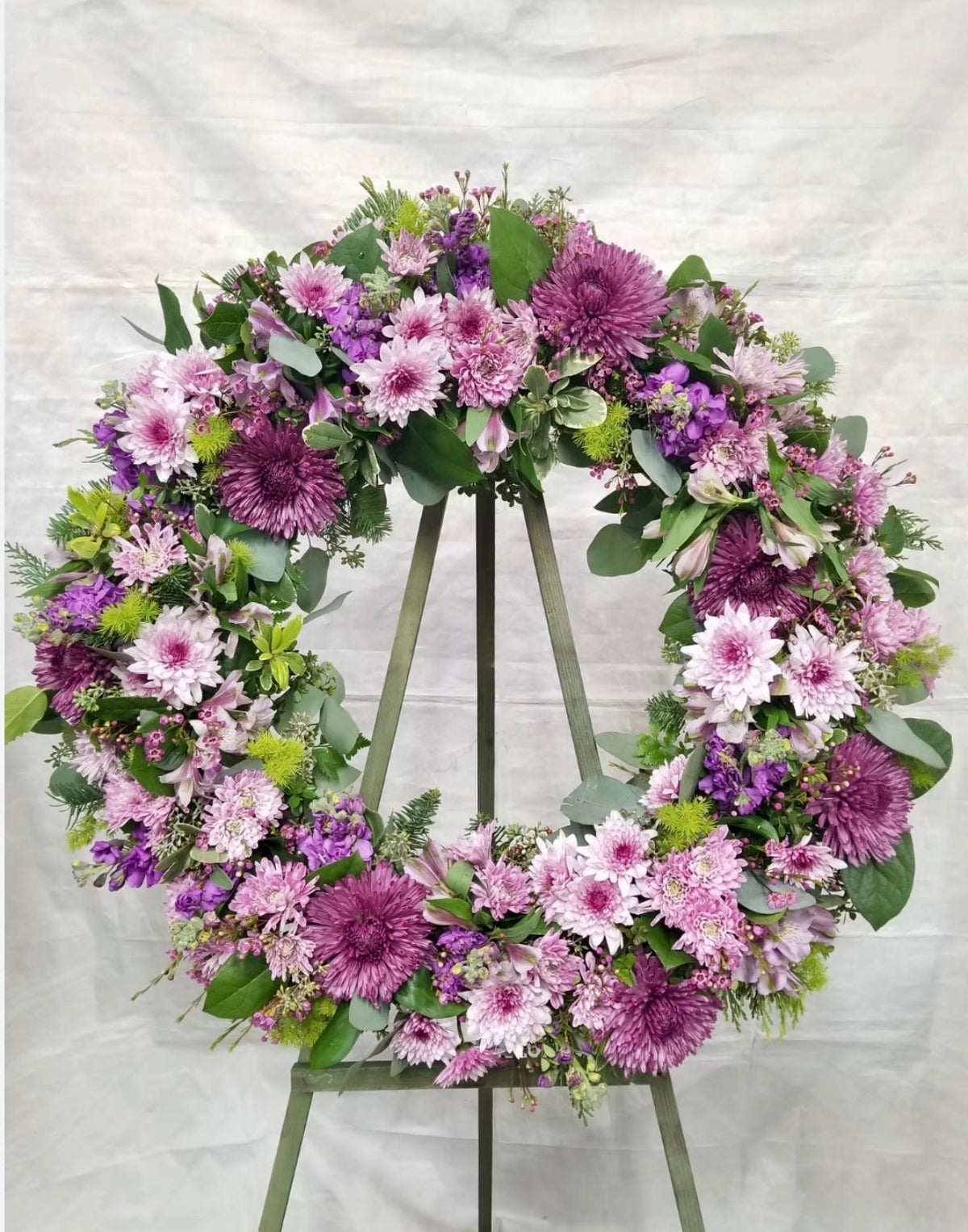 Violet Remembrance - Standing wreath