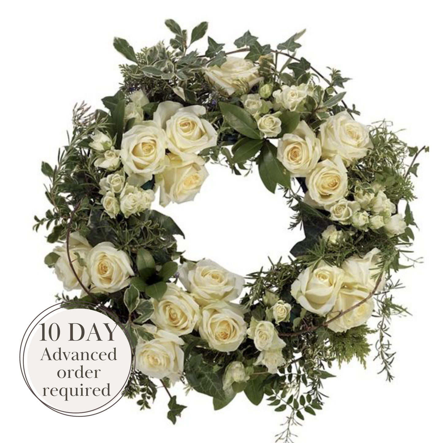 Clouds of White - Standing Wreath