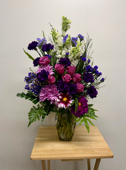 Violet Remembrance - Sympathy Arrangement