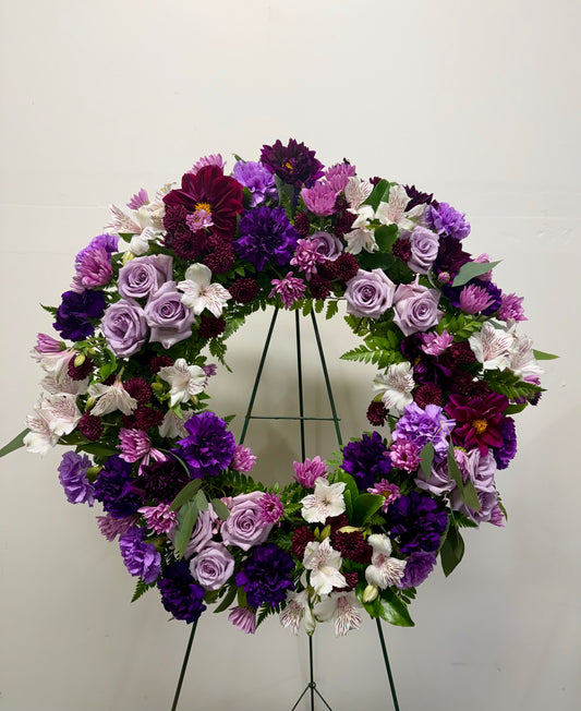 Violet Remembrance - Standing wreath