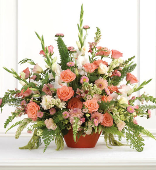 Perfectly Peach - Sympathy Arrangement