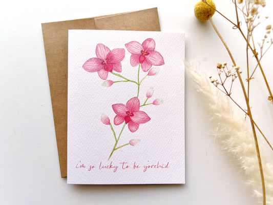 Y'Orchid Mother's Card | Watercolor | Pink | Floral