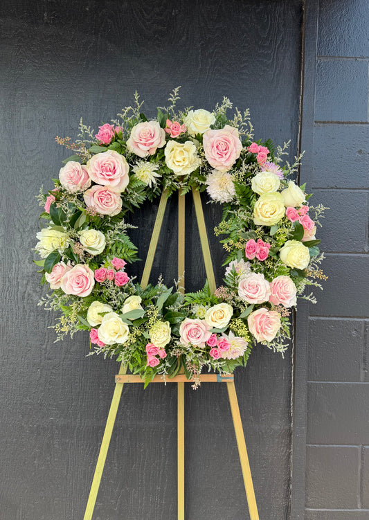 Pretty in Pink - Standing Wreath