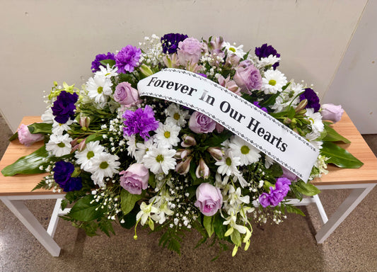 Violet Remembrance - Casket Spray