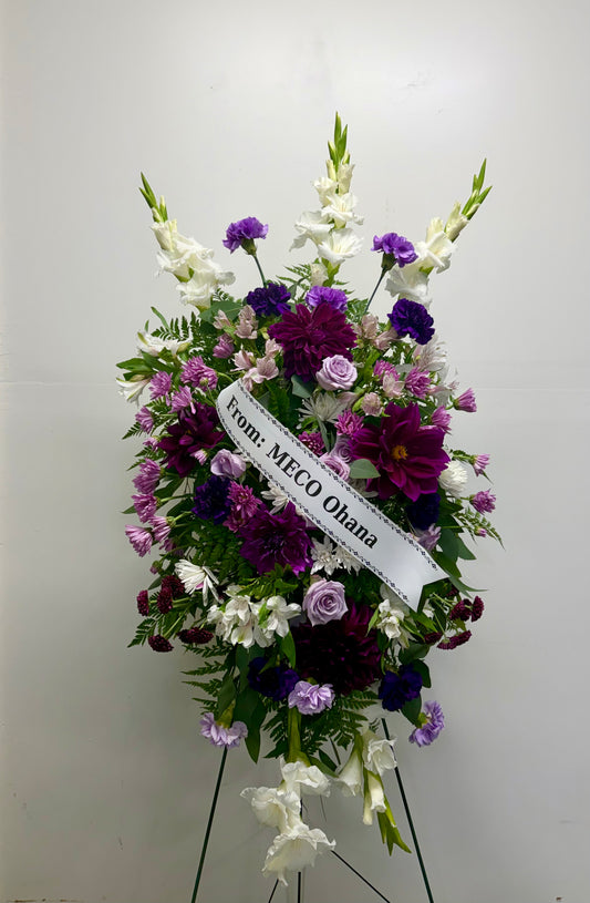 Violet Remembrance - Standing spray