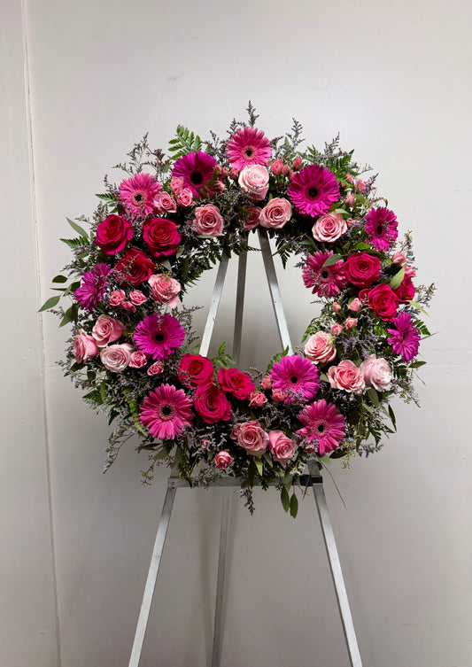 Pretty in Pink - Standing Wreath