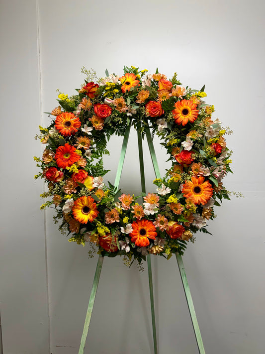 Perfectly Peach - Standing Wreath