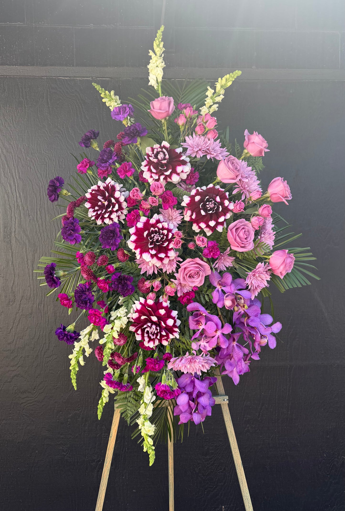 Violet Remembrance - Standing spray