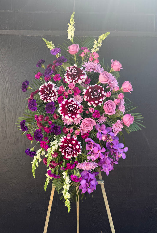 Violet Remembrance - Standing spray