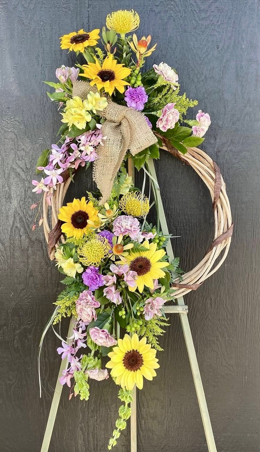 Sunflower Remembrance Standing Spray