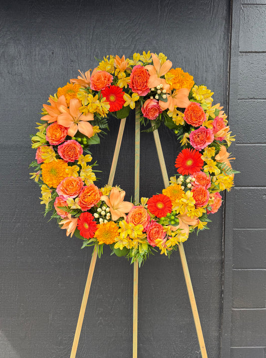 Perfectly Peach - Standing Wreath