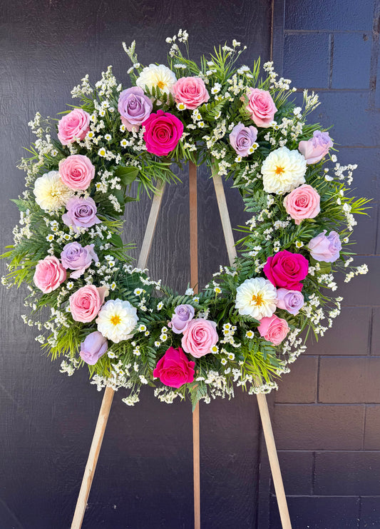 Pretty in Pink - Standing Wreath