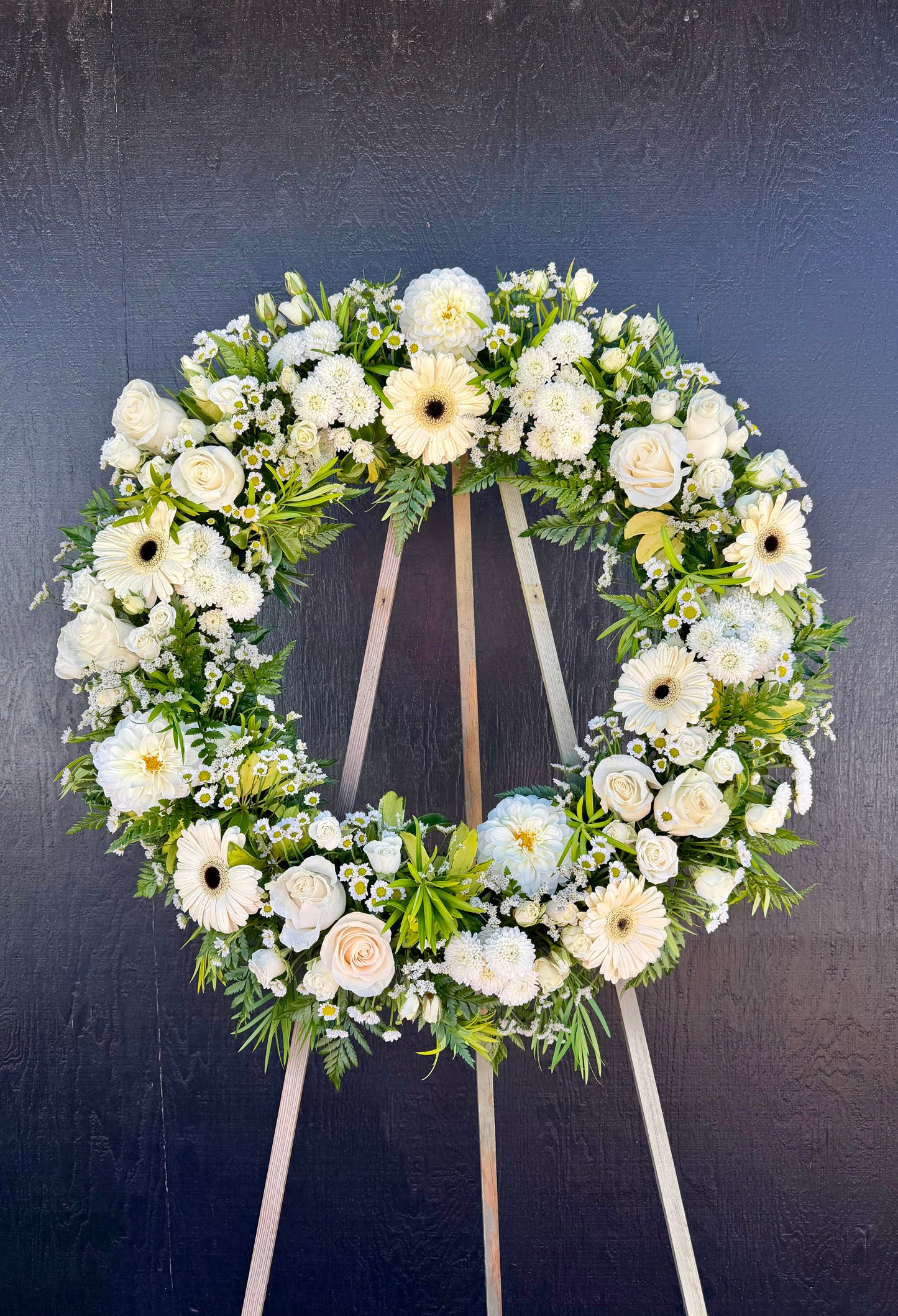 Clouds of White - Standing Wreath