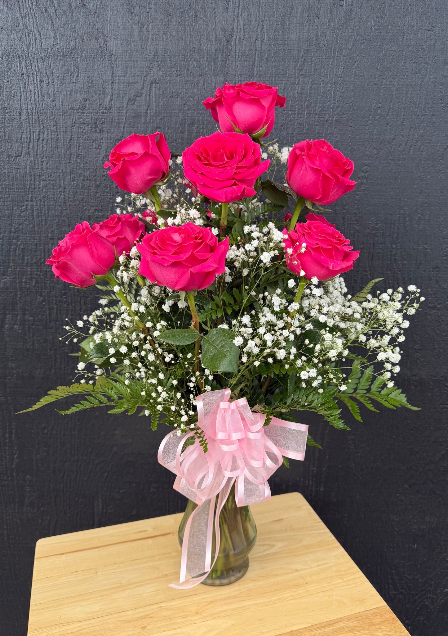 One Dozen Rose Arrangement