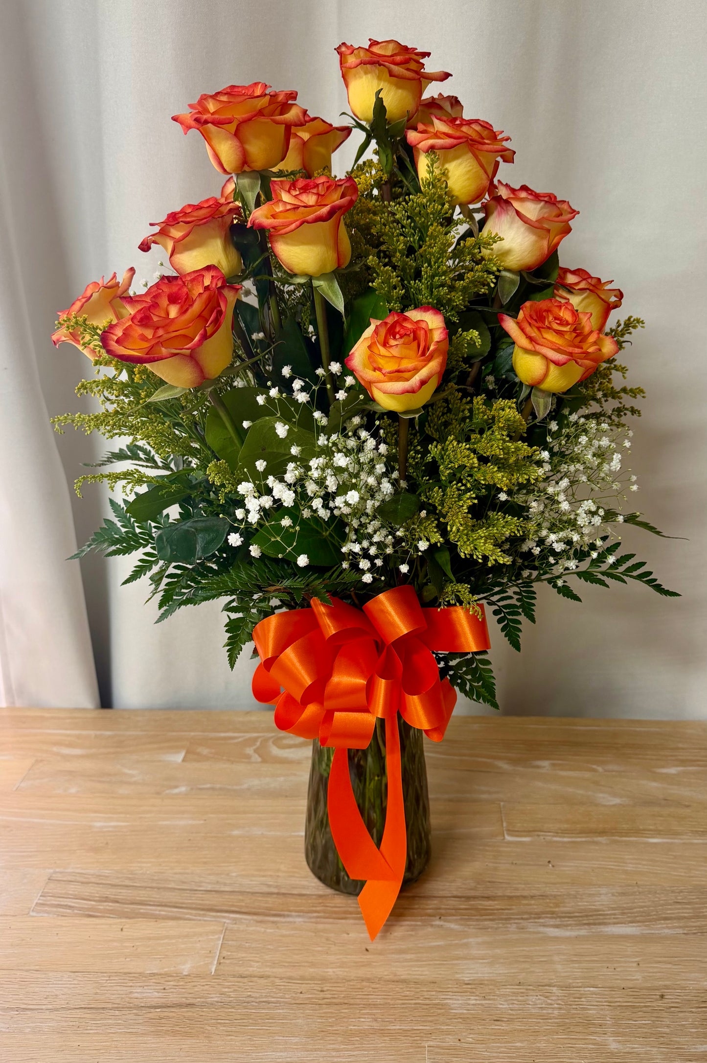 One Dozen Rose Arrangement