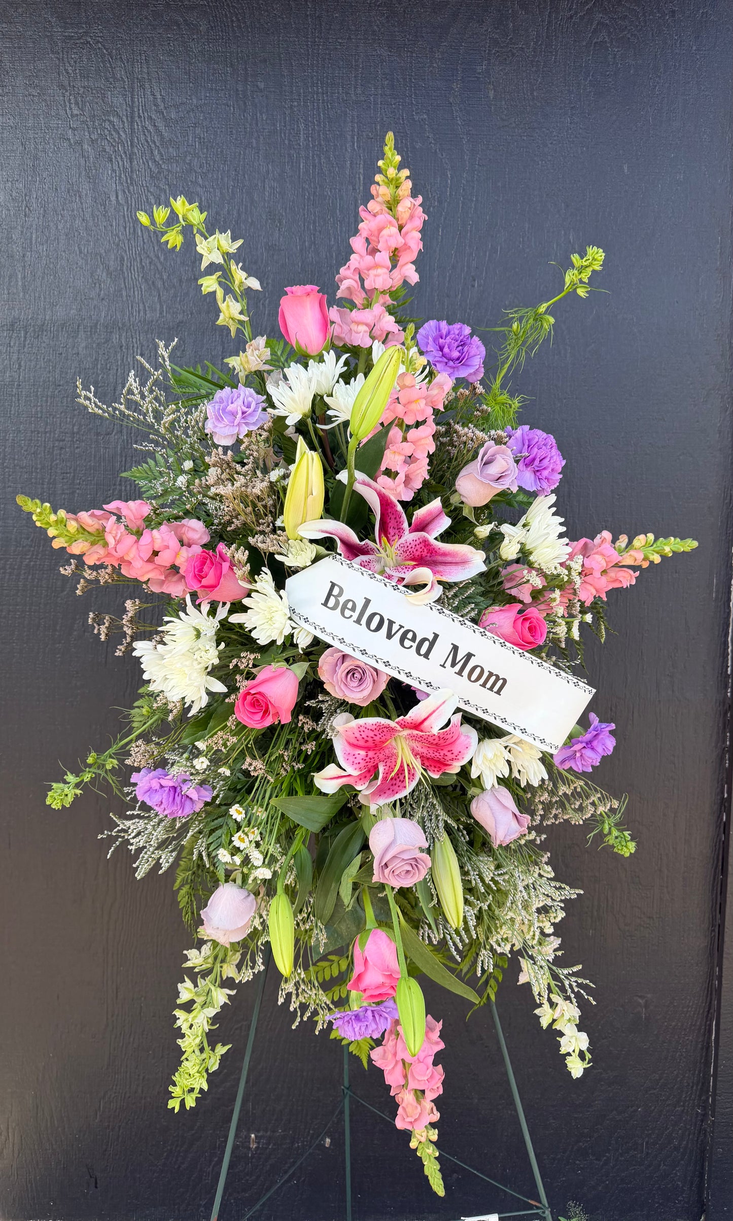 Violet Remembrance - Standing spray