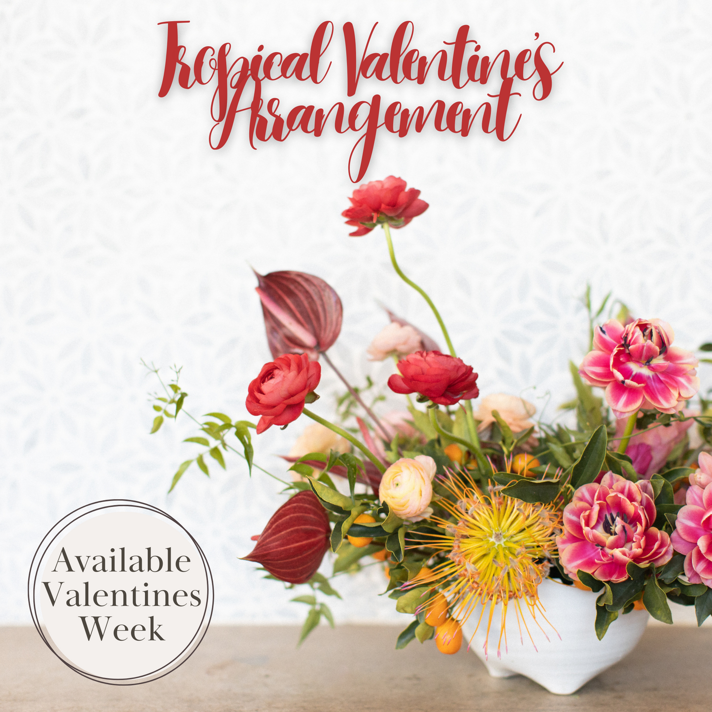 Tropical Valentine's Arrangement