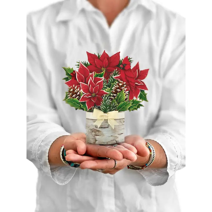 Birch Poinsettia Card