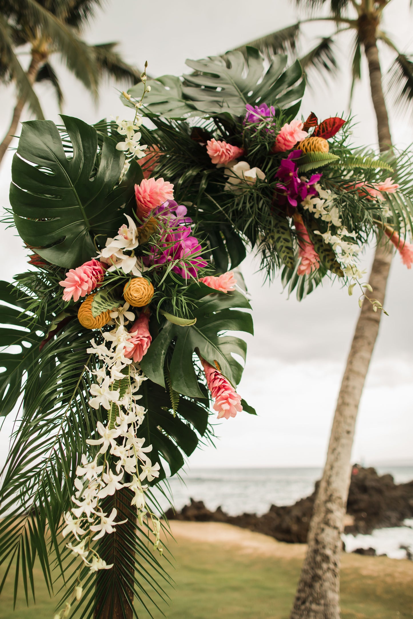 Tropical Vibrance - Arch Arrangements - Fernhouse Flowers Maui