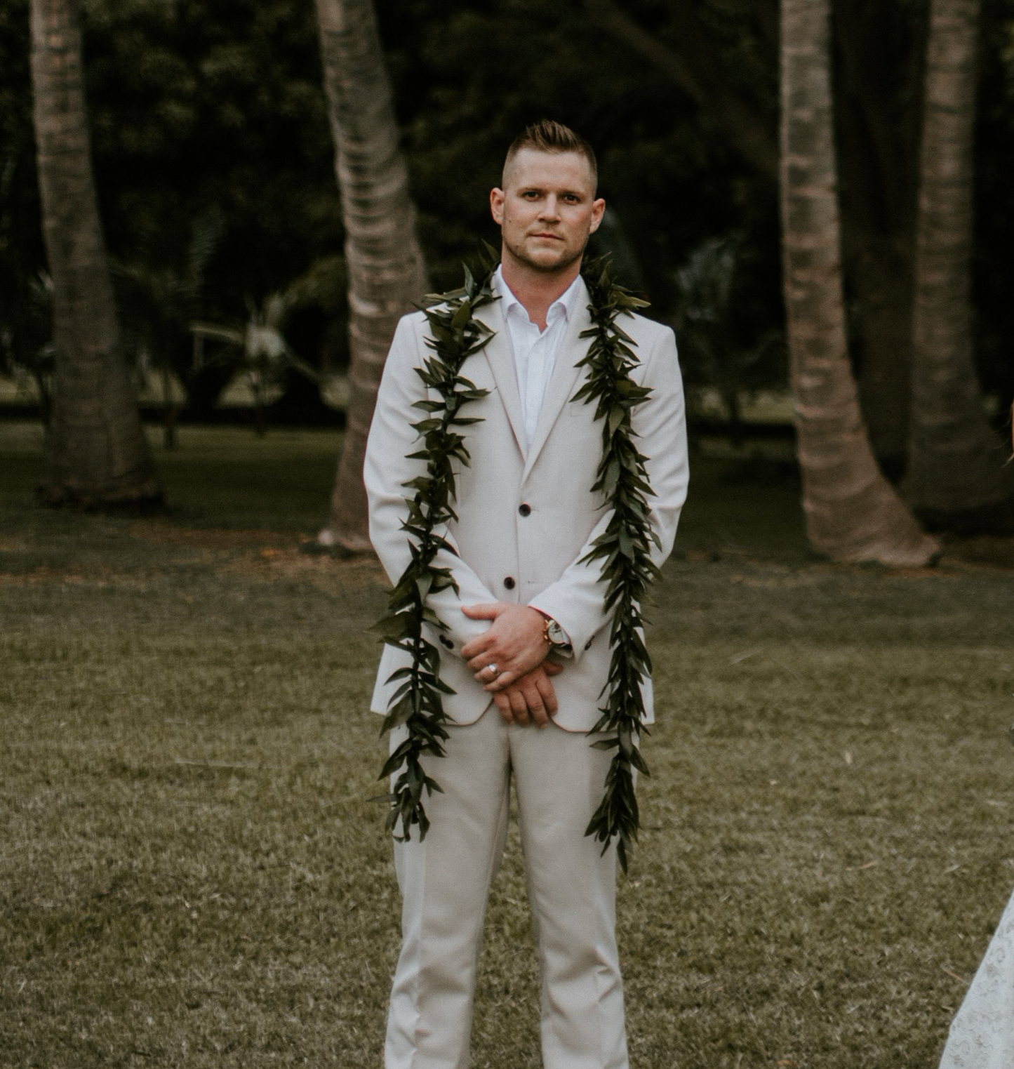 Maile Style Ti Leaf Lei - Fernhouse Flowers Maui