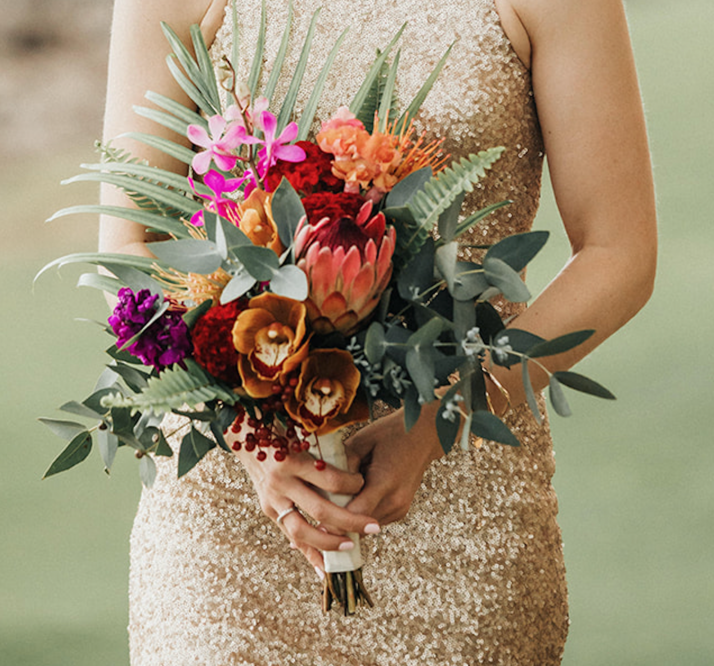 Modern Sweetheart Bridesmaid Bouquet - Fernhouse Flowers Maui