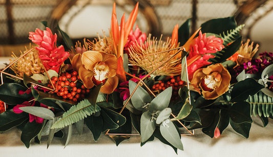 Modern Sweetheart - Long Table Decor - Fernhouse Flowers Maui